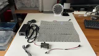 openBox: WS2812 RGB Led Dot Matrix flexible FPCB 8*32 x 4, part 1/2 , Demo Show of Larry.ya