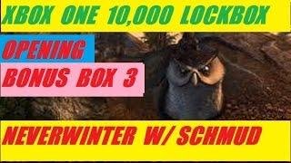 Xbox One 10,000 Lock Box Open Bonus 3 Neverwinter With Schmudthedarth