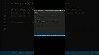 2 ways of getting power of a number | Python | Beginner's Code Zone | #shorts