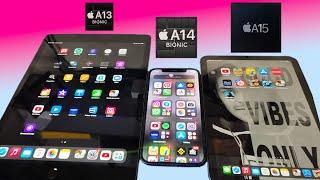 Apple A13 Bionic Vs A14 Bionic Vs A15 Bionic Speed Test  #shorts #vminds