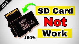 SD Card Not Working | Memory Card Not Working | SD Card format problem | SD card not showing