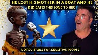 No one could hold back tears boy shakes up got Talent 2024 WITH song to his mother lost ina boat agt