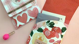 8x8 Paper Pad Quick Journal Pockets Treat Holder Flat Mail Valentines 