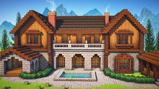 Minecraft: How To Build A Wooden Mansion | Tutorial