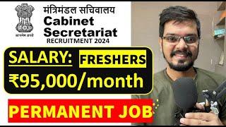 DFO Cabinet Secretariat Recruitment 2024| Freshers | Permanent Job| Latest Job Updates 2024