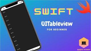 How to Create UITableView in iOS & Swift in Hindi | iOS Swift Academy  | Beginner Series | Tutorials