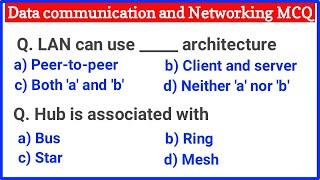 Data Communication and Networking MCQ Questions and Answers | Computer Networking MCQs