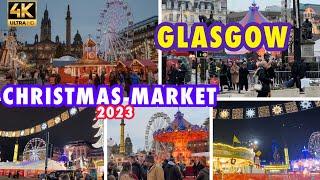 Christmas Market In Glasgow 2023 / Virtual Tour Of George Square