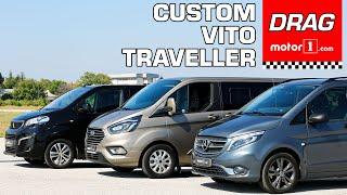 Drag & Rolling Yarışı! | Mercedes-Benz Vito vs. Peugeot Expert Traveller vs. Ford Tourneo Custom