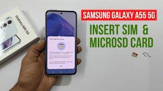 Samsung Galaxy A55 5G: How to insert SIM card and microSD card