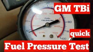 Quick and easy fuel pressure test (gm tbi)