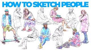 How to sketch PEOPLE quickly & accurately!