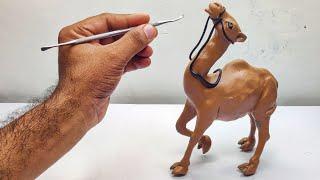 Clay Sculpting: How to make Animal with clay At home,Do it your self Camel Sculpture,clay modelling