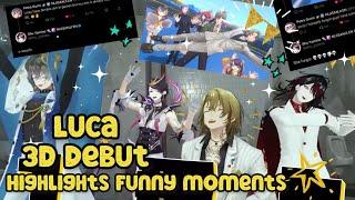 Luca Kaneshiro 3D debut Highlights Funny moments : includes Niji EN’s tweets