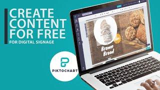 How to create content for Digital Signage for free using Piktochart – Tutorial