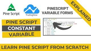 Pinescript const variable |  Variable forms | Pine script Course | Lesson 11