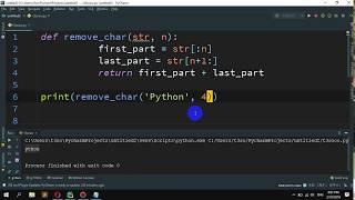 How to Remove the nth index character from a nonempty string in Python