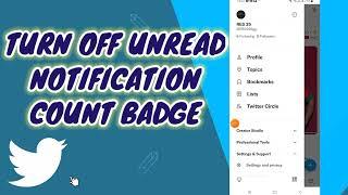 How To Turn Off Unread Notification Count Badge On TWITTER