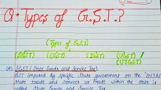 TYPES OF GST|SGST|CGST|IGST|UTGST