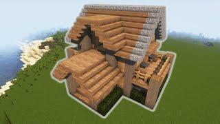 Minecraft WOODEN HOUSE TUTORIAL - Minecraft Builds Tutorials