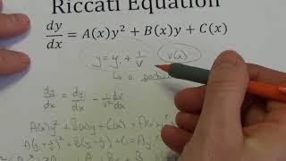 The Riccati Equation   Lesson