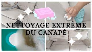 [MÉNAGE]Comment NETTOYER SON CANAPÉ EN TISSU presque sans effort astuce peu connue mais MAGIQUE