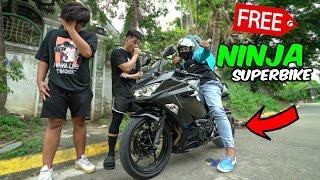 Giving NINJA SUPERBIKE sa Angkas Rider!! (PRANK)