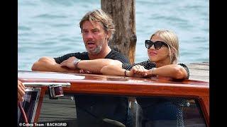 Tourist Jay Kay, 53, accompanies wife Maria on Venice romantic getaway, exuding vacation vibes.