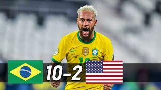 Neymar is Unstoppable! Brazil vs USA (10-2) Full Review