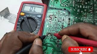 crt tv power supple repairing#crt tv transistor power supply repair #crt tv power supply voltage che