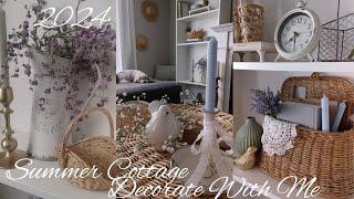 NEW 2024 SUMMER DECORATE WITH ME SUMMER COTTAGE FARMHOUSE DECOR DECORATE ON A BUDGET