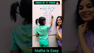 Easy Table Trick of 11 | Table Trick for kids #fun #shorts #ytshorts #viral #vedicmaths