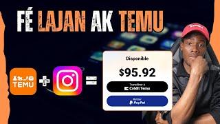 Men kòman pou fè lajan ak temu ak kont tiktok e instagram fasil #kòman #temu #fèlajan #monetize