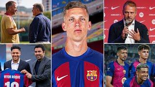 Barcelona make HUGE bid for Dani Olmo | Hansi Flick's pressing plan, Roque & Lenglet transfer latest