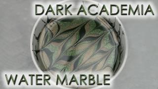 Dark Academia Water Marble | DIY Nail Art Tutorial | MSLP