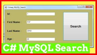 C# - How To Search Values From MySQL Database And Set It Into TextBox In C# [with source code]