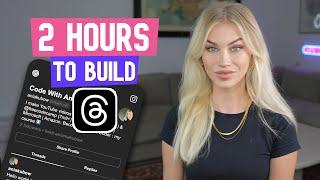 2 HOURS to build a working Threads App! (Super simple!)