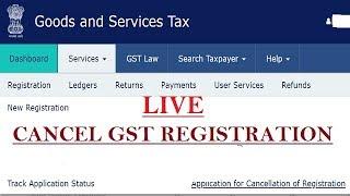 GST registration Cancellation Live, How to cancel GST registration,  GST Number cancel/surrender
