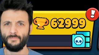 63.000 KUPA OLUYORUM! Brawl Stars Kupa Yayını