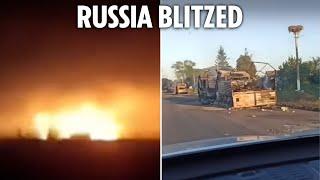 Watch Ukraine blitz ANOTHER Russian region as '400 of Putin's troops killed' in huge convoy ambush