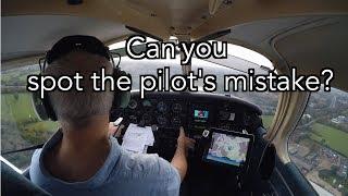 Can you spot the pilot's mistake on take off?