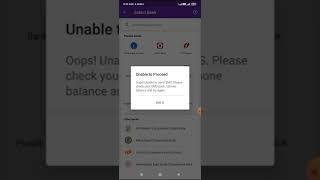 phonepe unable to proceed unable to send sms / please check your sms pack balance and try again