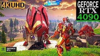 Fortnite IRON MAN Gameplay | RTX 4090 4K Max Graphics + Ray Tracing Chapter 5 Season 4 #fortnite