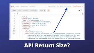 Optimize API Return Kilobytes, not only Eloquent