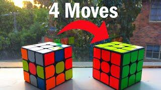 HOW TO SOLVE RUBIK'S CUBE IN 4 MOVES!