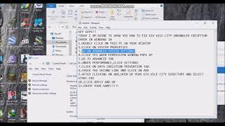 GTA VICE CITY UNHANDLED EXCEPTION WINDOWS 10 FIX..... ALTERNATIVE METHOD GIVEN IN DESCRIPTION.......