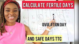 How To Calculate FERTILE DAYS, OVULATION DAY & SAFE DAYS When TTC or To Avoid Pregnancy.