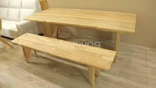 MAXENE (210x95cm Semangkok Wood - Natural) Dining Table