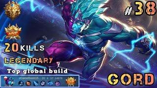 Mobile legends-Gameplay Gord in ranked Legend | MVP legendary 20 kills top global build