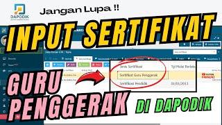 Panduan Input Data Sertifikat Guru Penggerak di Aplikasi Dapodik